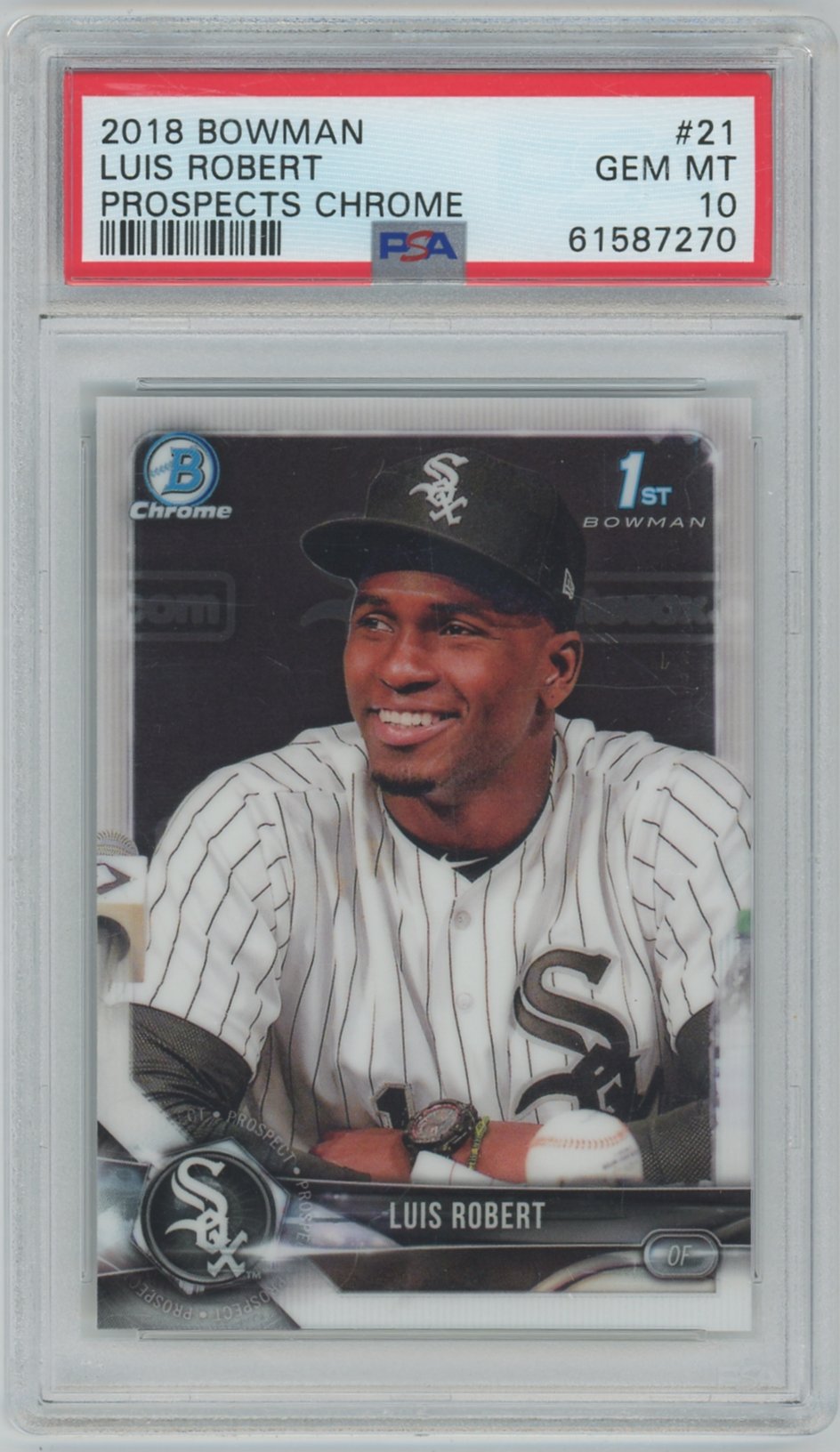 2018 Luis Robert - Baseball Bowman Prospects Chrome PSA 10 GEM MINT